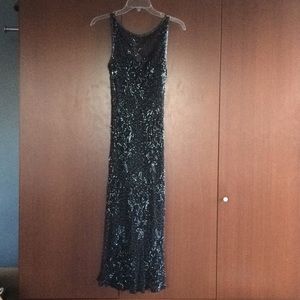 Black Sequins Long Formal Dress